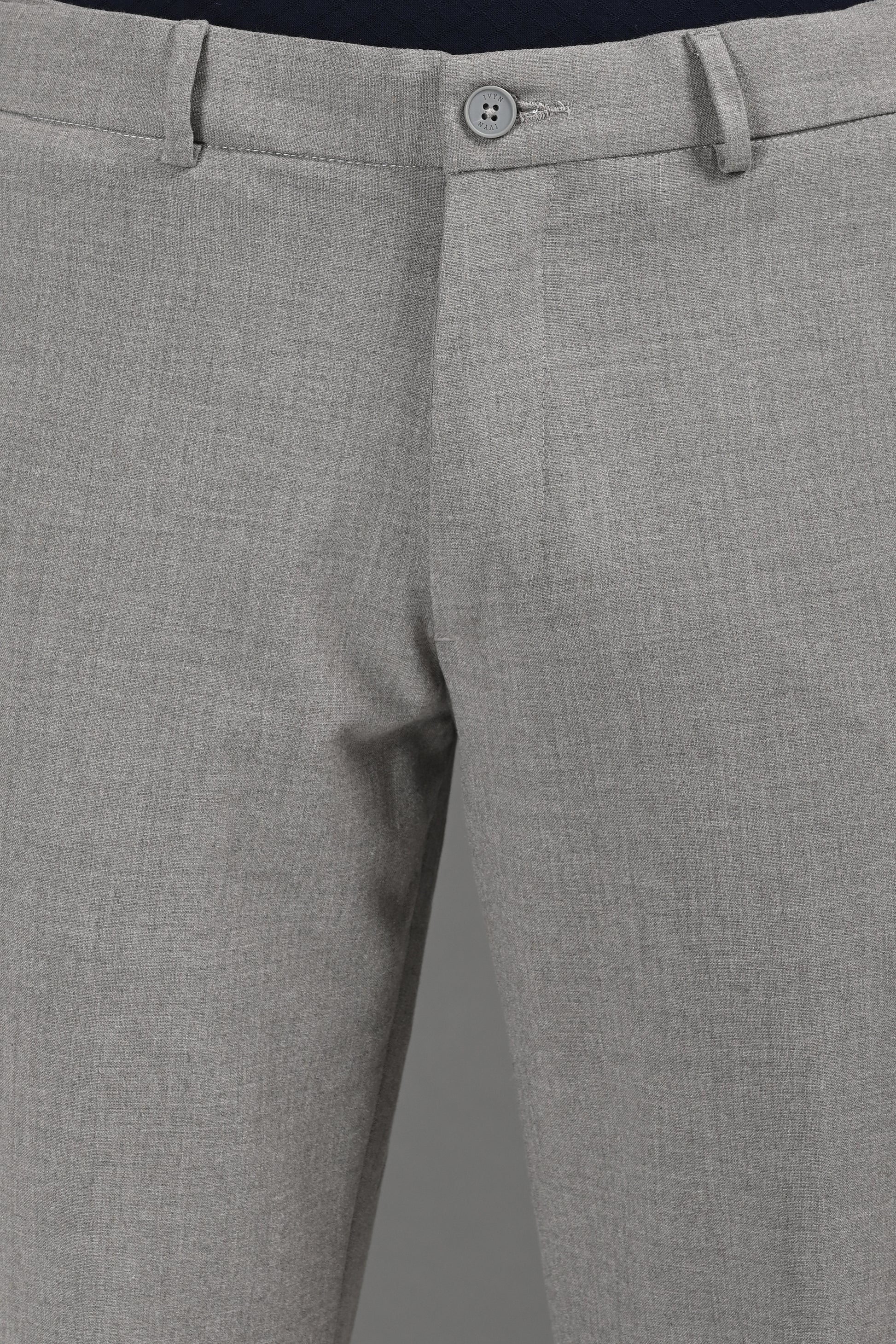 Omniwear Automatic Series – Grey Ankle Fit 4-Way Stretch Trousers - IVYN