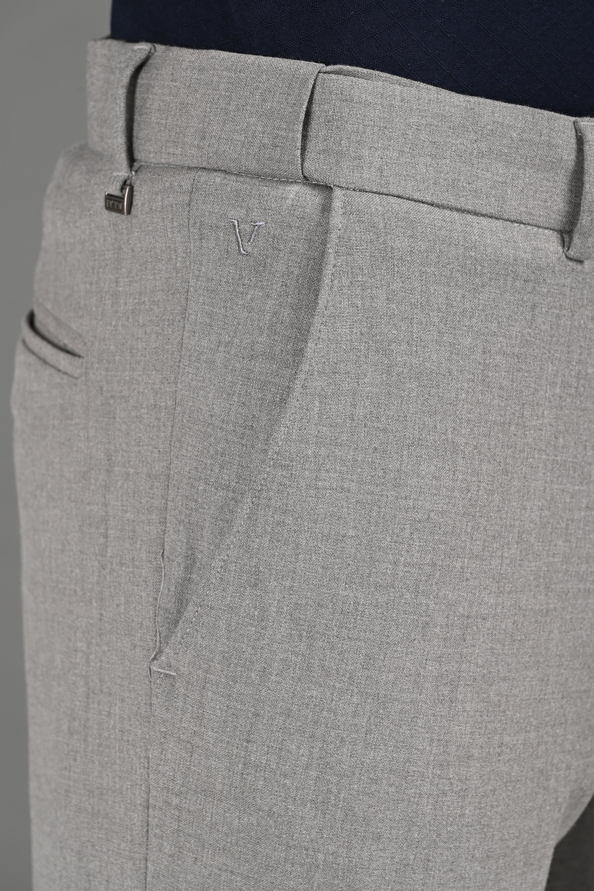 Omniwear Automatic Series – Grey Ankle Fit 4-Way Stretch Trousers - IVYN