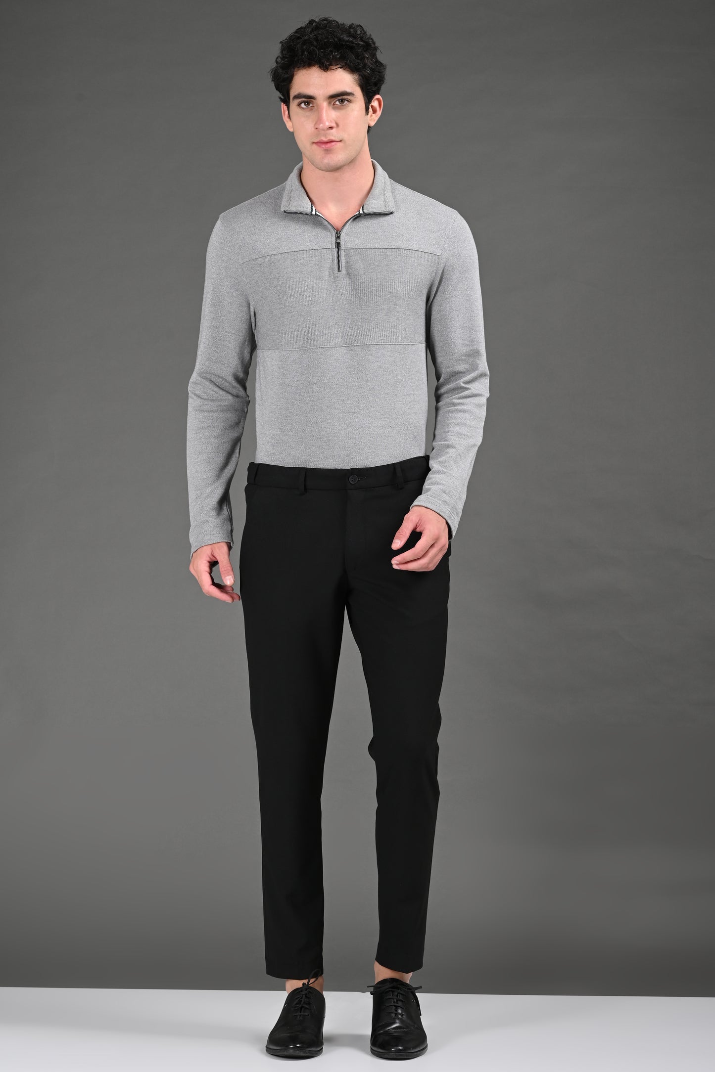 Omniwear Automatic Series – Jet Black Ankle Fit 4-Way Stretch Trousers