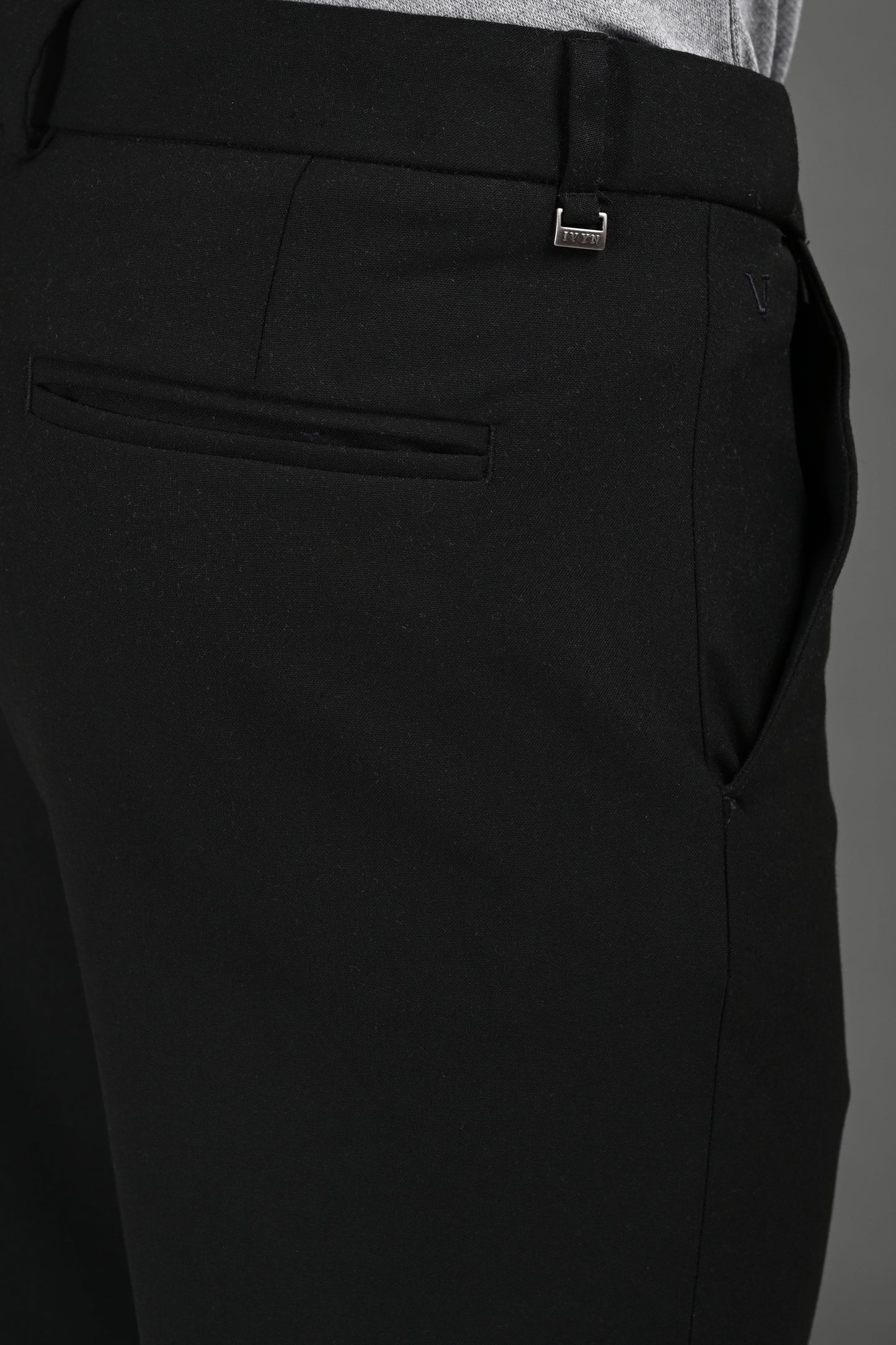 Omniwear Automatic Series – Jet Black Ankle Fit 4-Way Stretch Trousers