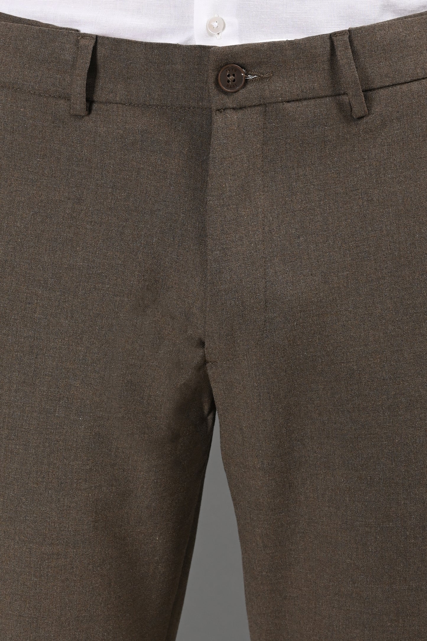 Omniwear Automatic Series – Rich Brown Mélange Ankle Fit 4-Way Stretch Trousers
