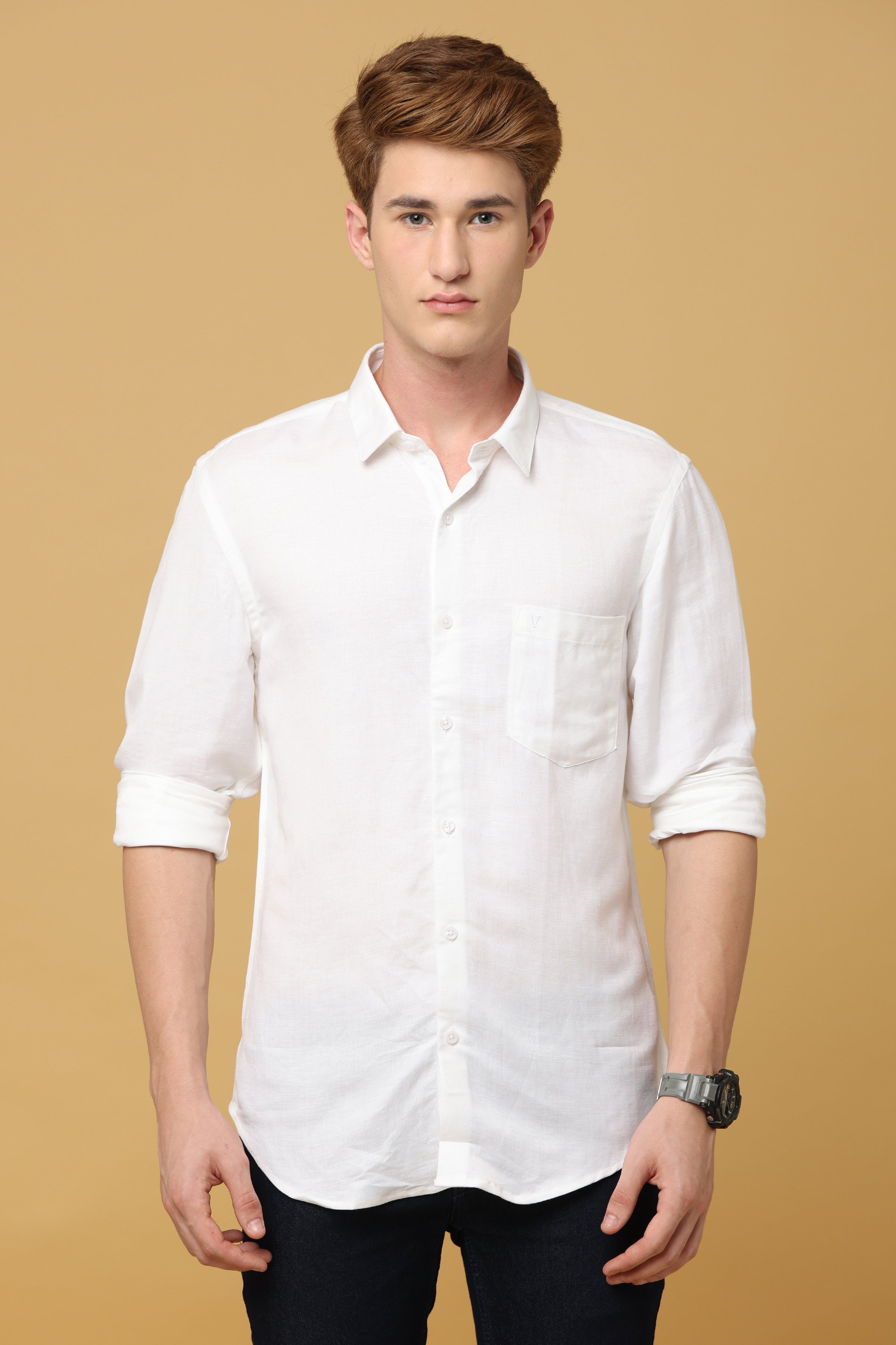 Unison The Classic Linen Shirt In White