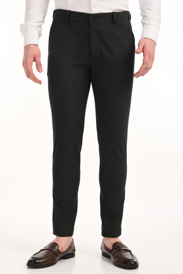 Omniwear Automatic Series – Ankle Fit 4-Way Stretch Trousers - Charcoal Mélange (image 2)