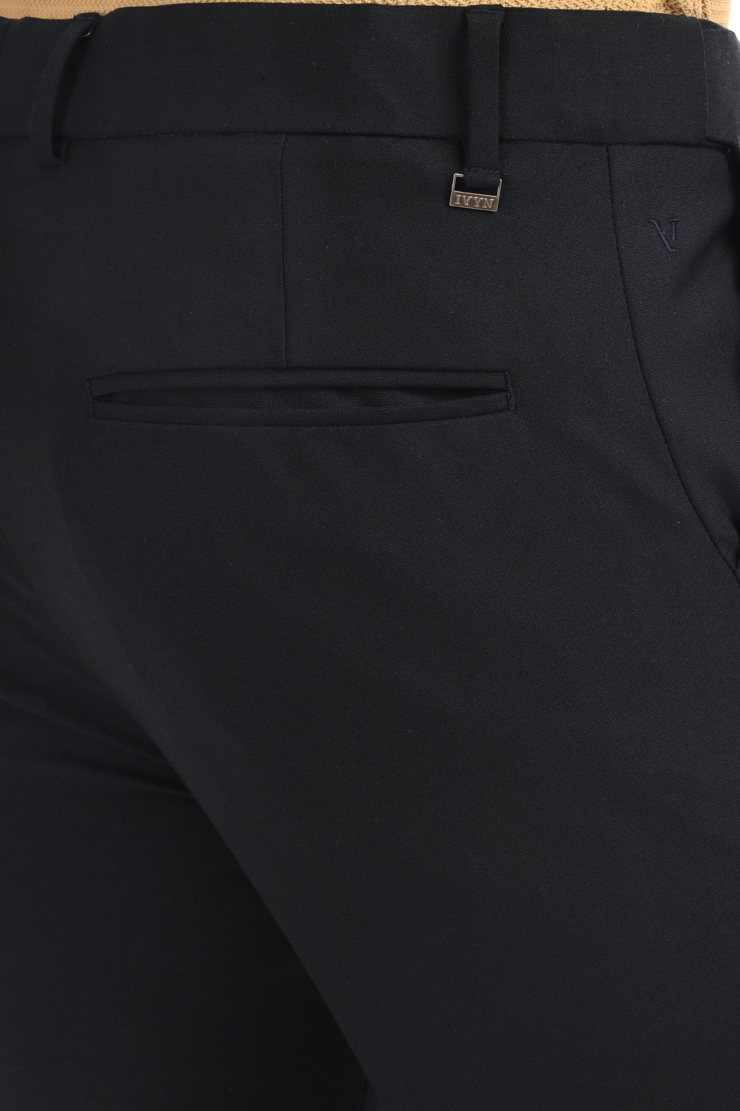 Omniwear Automatic Series – Navy Blue Ankle Fit 4-Way Stretch Trousers - IVYN