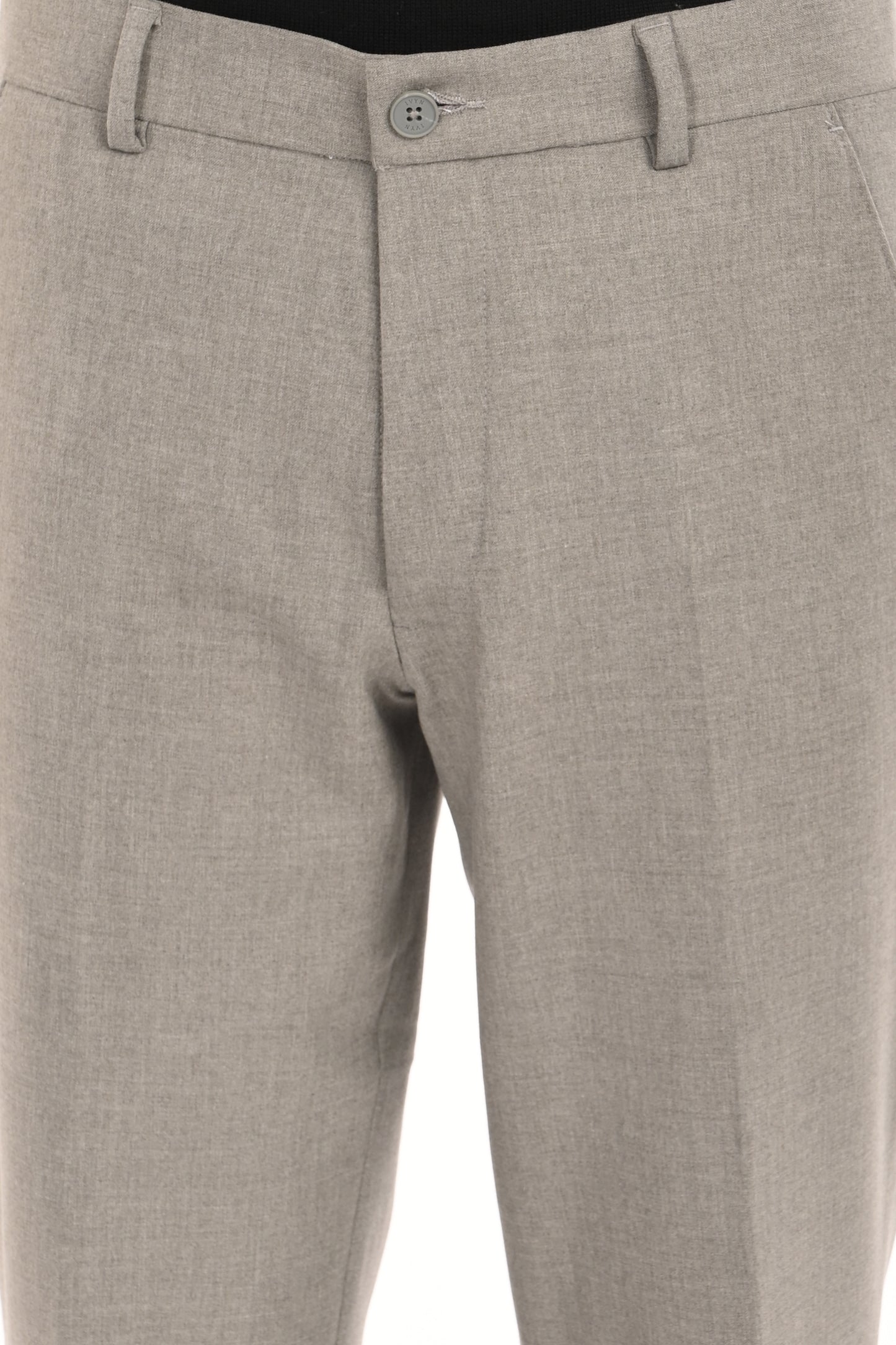 Men's Elegant Straight Fit 4-Way Stretch Lycra Trousers - Ash Grey - IVYN