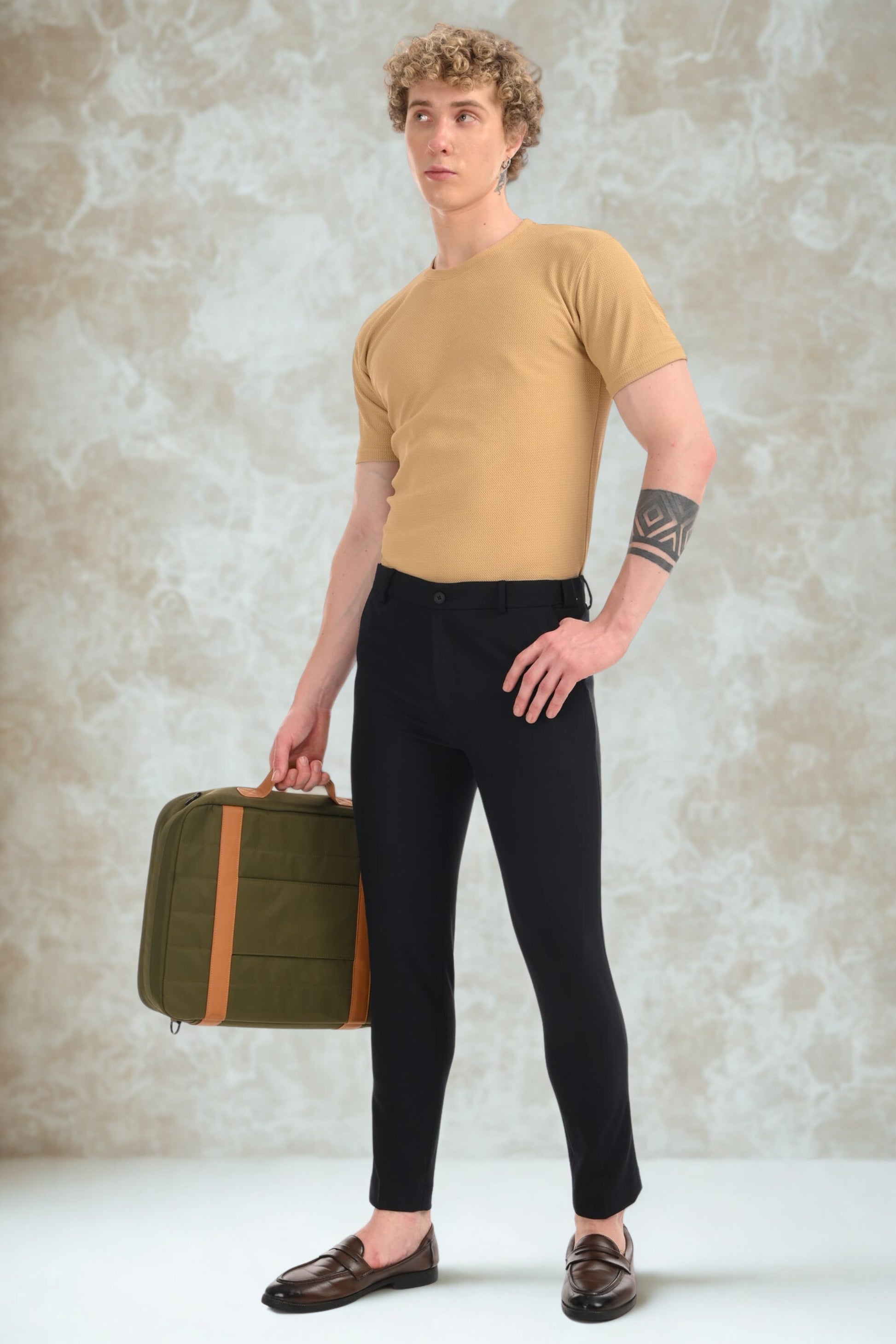 Omniwear Automatic Series – Navy Blue Ankle Fit 4-Way Stretch Trousers - IVYN