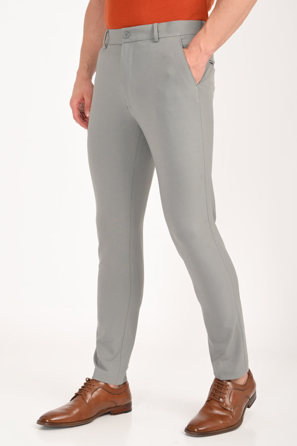 Ankle-Fit Stretch Trouser - Elegant Ash Grey alternate view