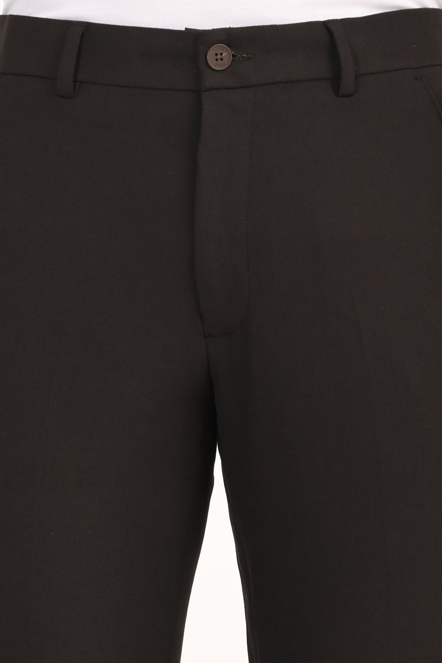 Espresso Brown – Ankle Fit 4-Way Stretch Formal Trouser - IVYN