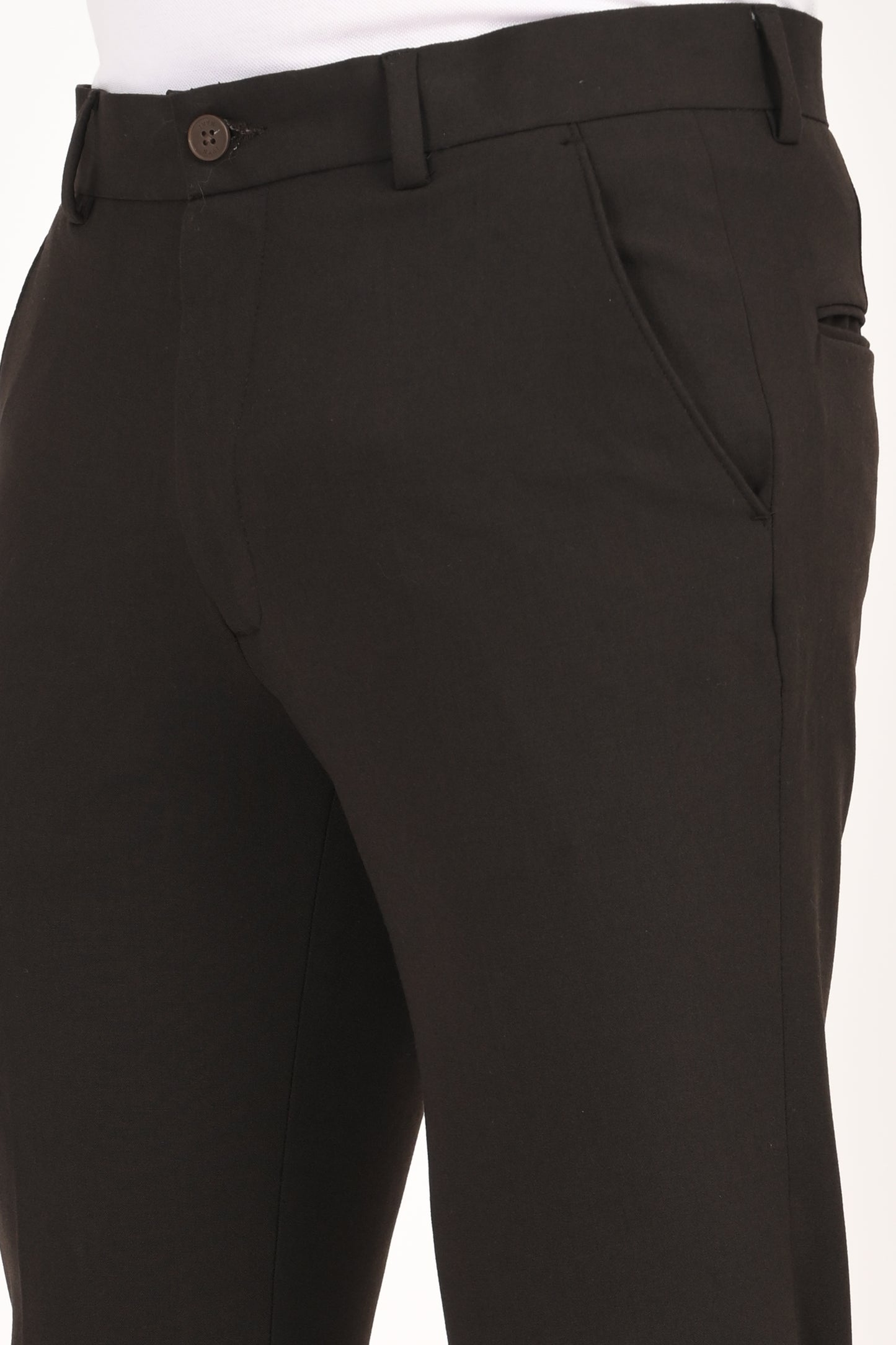 Espresso Brown – Ankle Fit 4-Way Stretch Formal Trouser - IVYN