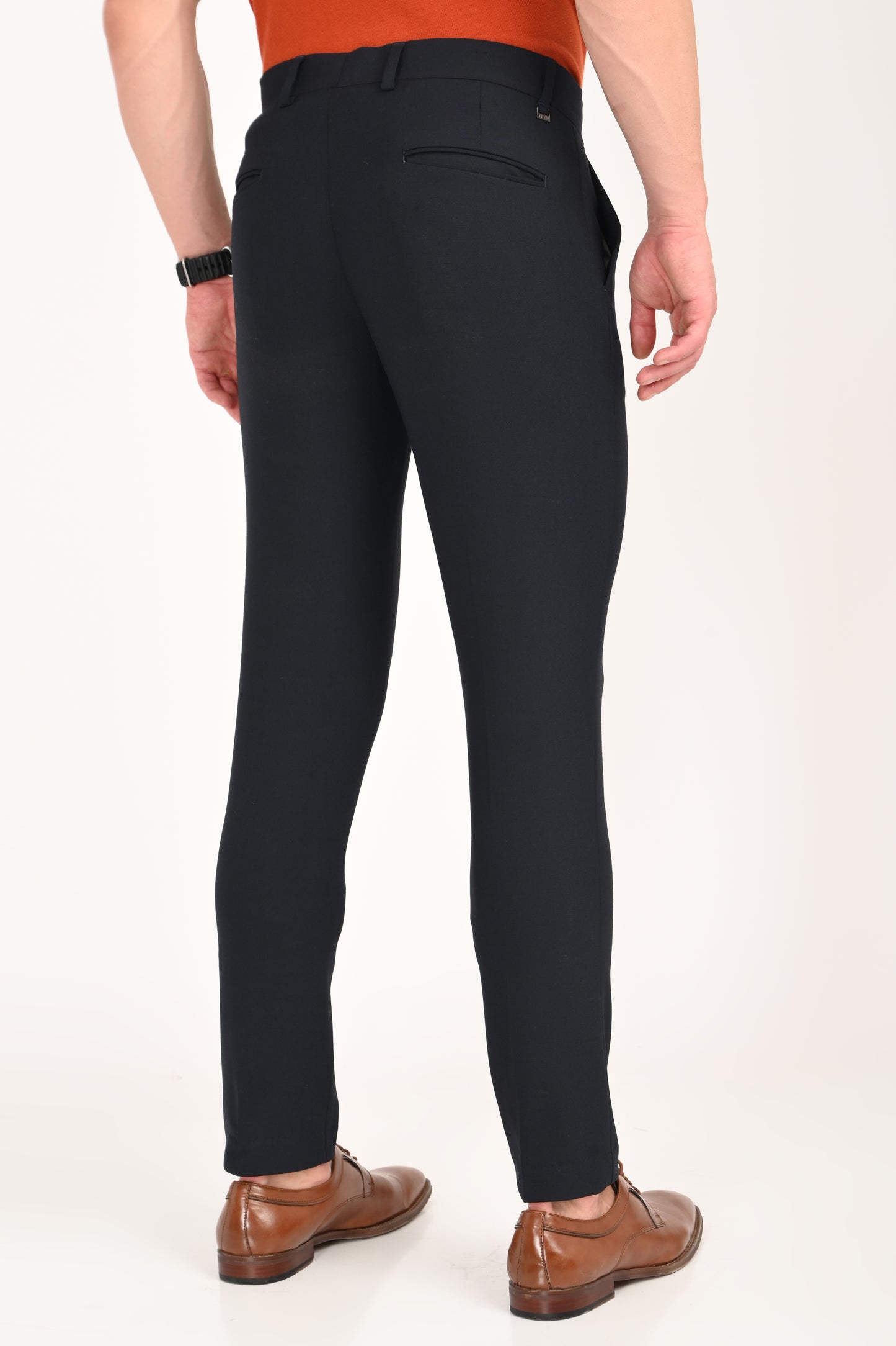 Navy Blue – Ankle Fit 4-Way Stretch Formal Trouser - IVYN