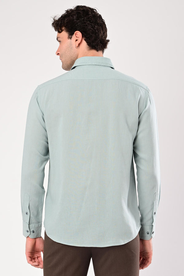 Premium Cotton Linen Shirts - Sage Mist (image 1)
