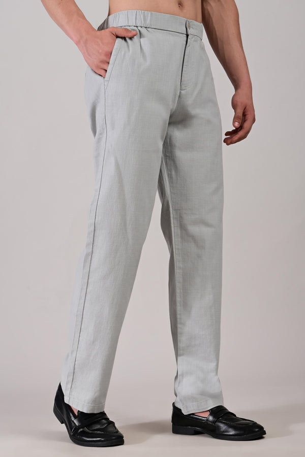 IVYN Linettes Straight Fit Summer Trousers - Stone Grey (image 3)