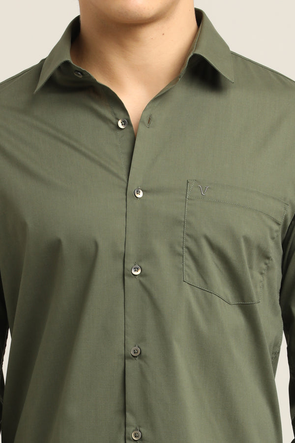 Solid Shirt - Olive Green (image 1)