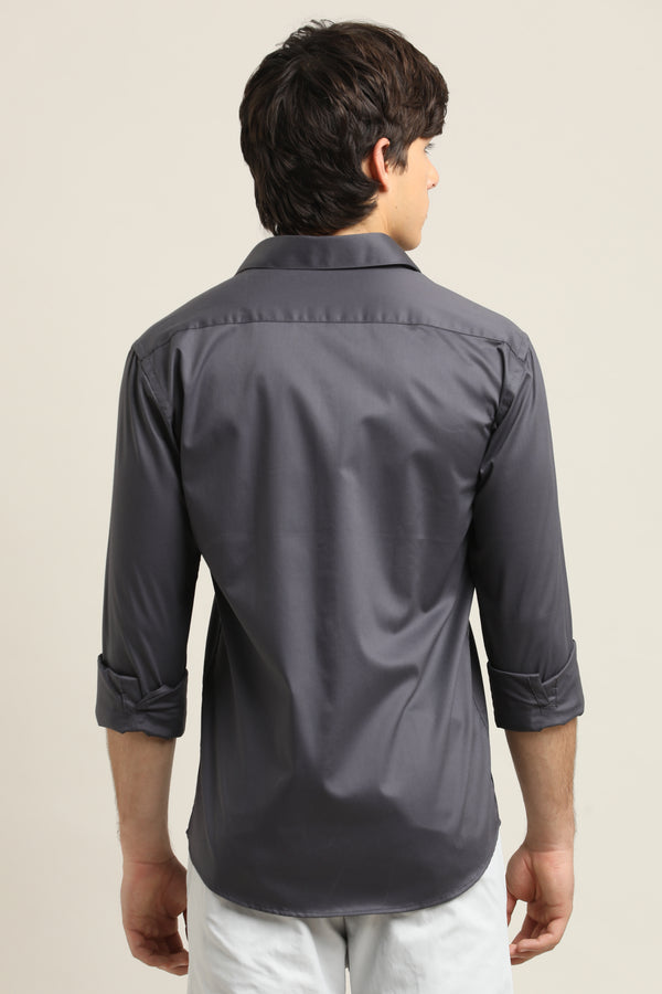 Solid Shirt - Graphite Grey (image 1)