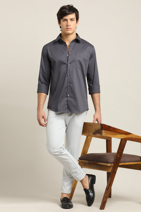Solid Shirt - Graphite Grey alternate view