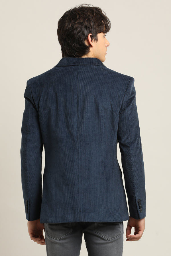 Men's Corduroy Blazer - Blue (image 1)