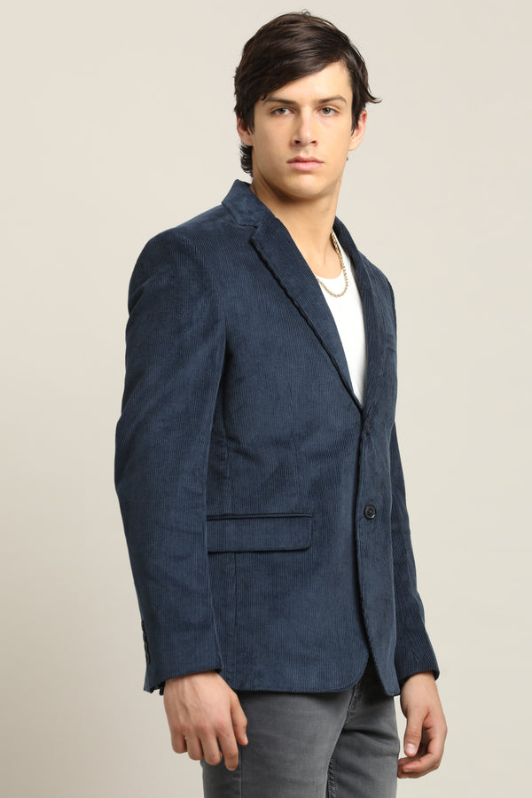 Men's Corduroy Blazer - Blue (image 2)