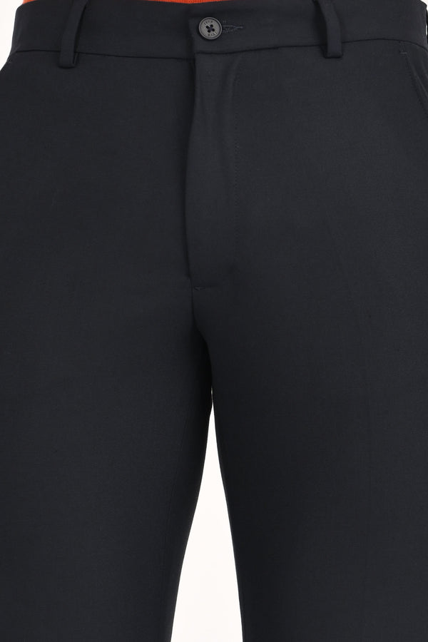 Ankle-Fit Stretch Trouser - Navy Blue (image 4)
