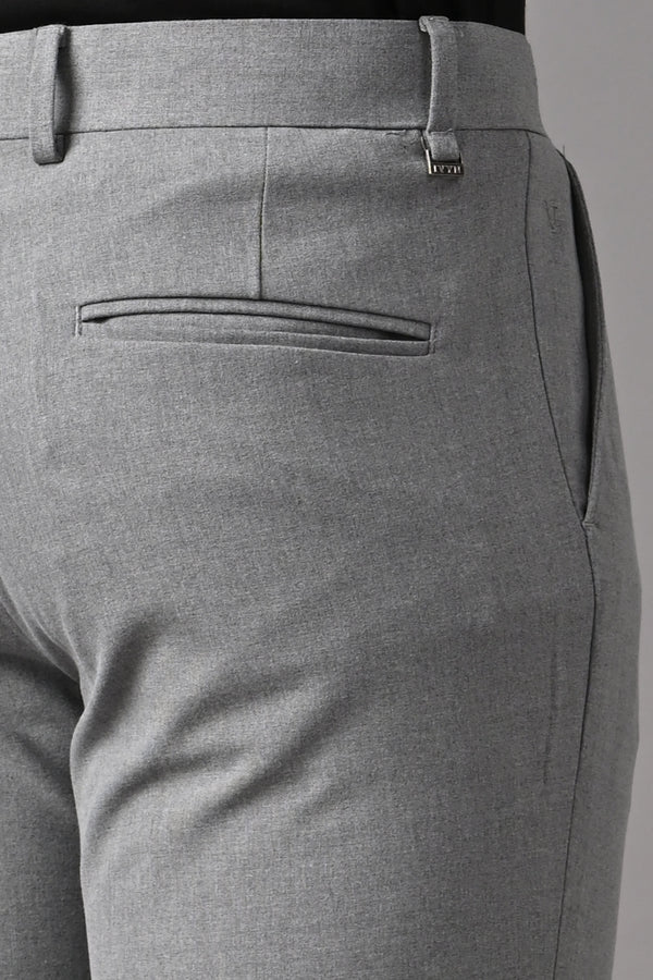 Ankle-Fit Stretch Trouser - Grey Mélange (image 6)