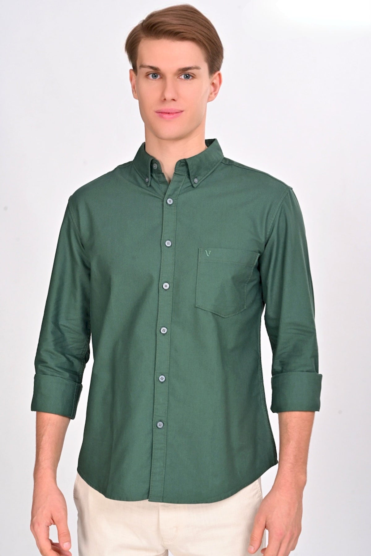 Forest Green Solid Martin Shirt