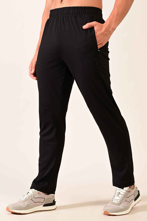 IVYN 4-Way Stretch Cotton Track Pants - Jet Black