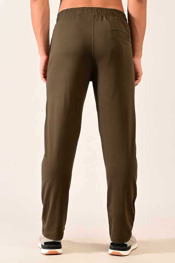 IVYN 4-Way Stretch Cotton Track Pants - Olive Green (image 1)