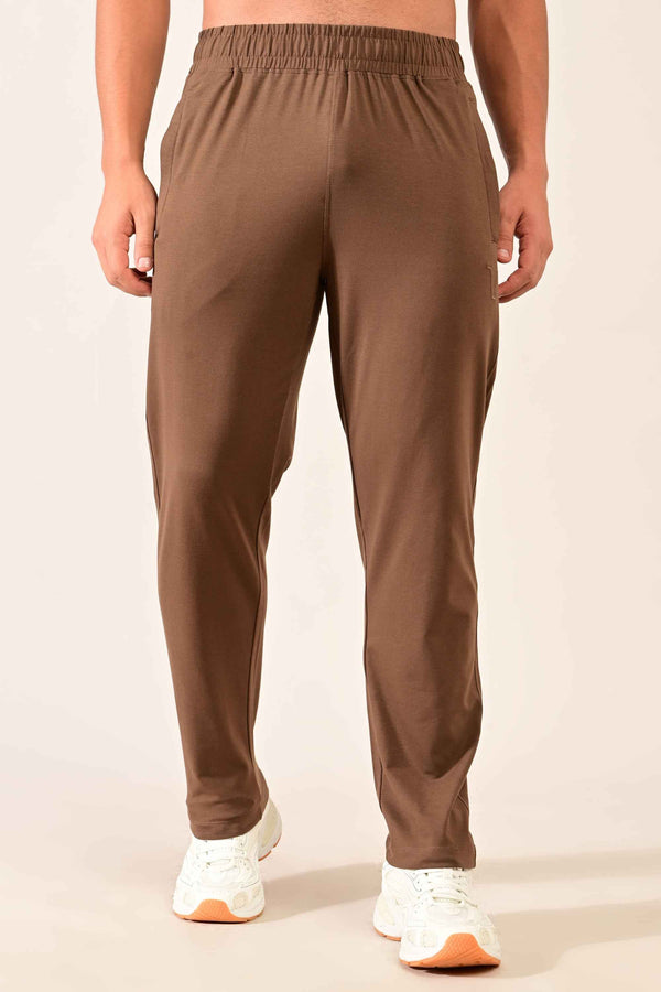 IVYN 4-Way Stretch Cotton Track Pants - Mocha Brown (image 1)