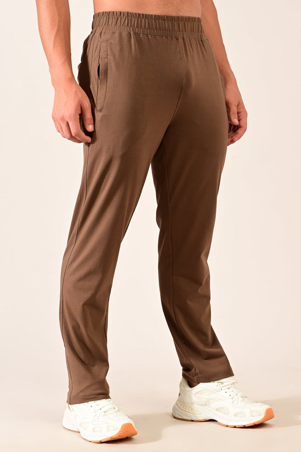 IVYN 4-Way Stretch Cotton Track Pants - Mocha Brown (image 3)