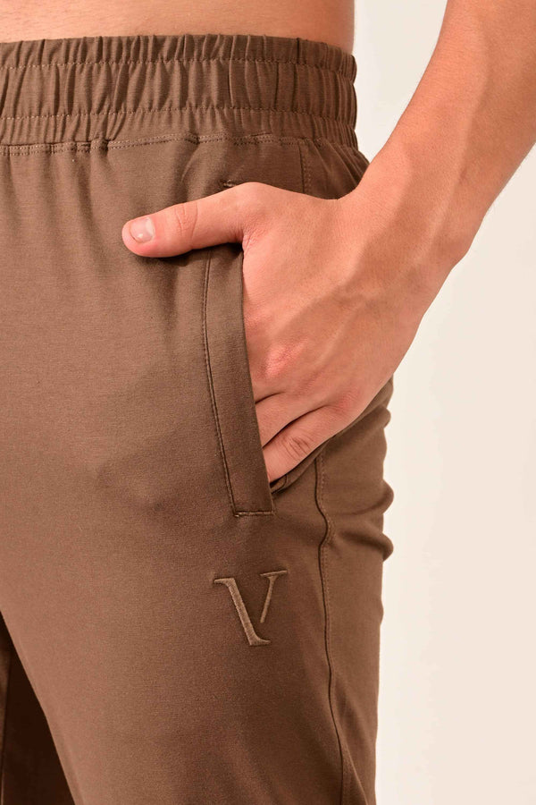 IVYN 4-Way Stretch Cotton Track Pants - Mocha Brown alternate view