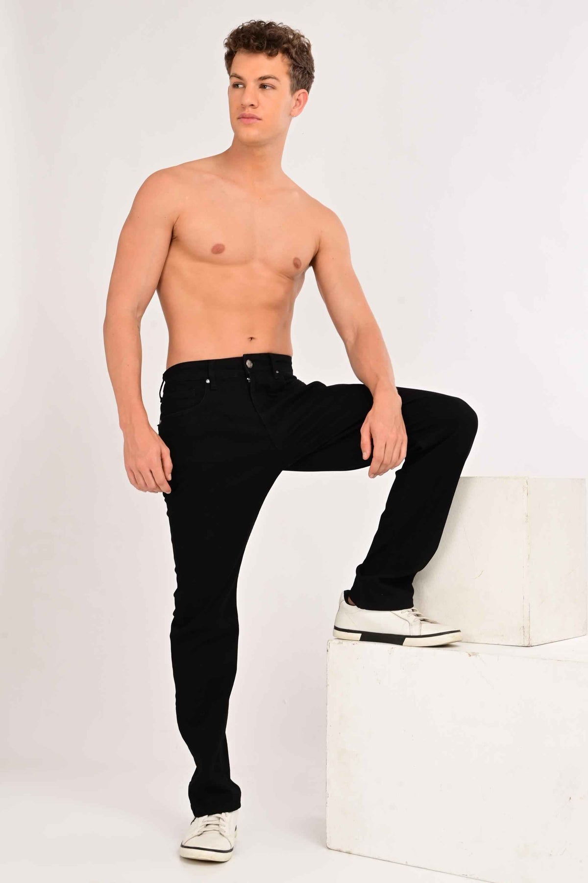 Camden Straight-Fit Jeans — Jet Black