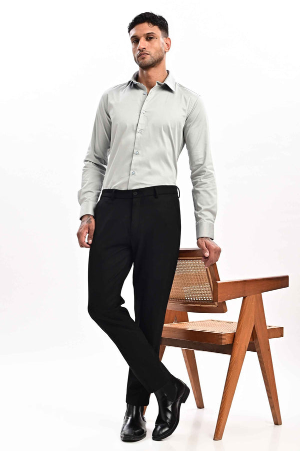 Harrington Tailored Formal Trousers — Jet Black