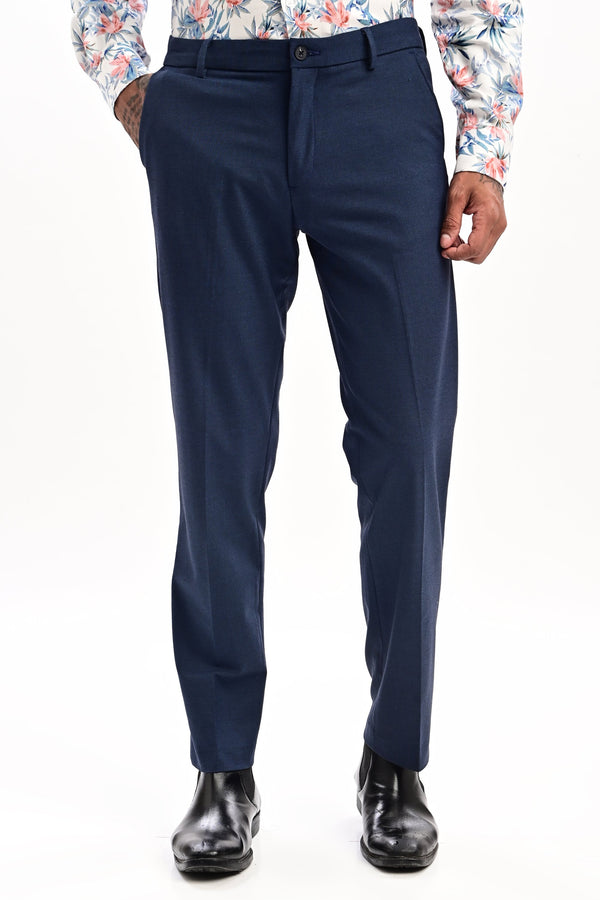 Arden Fine-Weave Formal Trousers — Oxford Blue