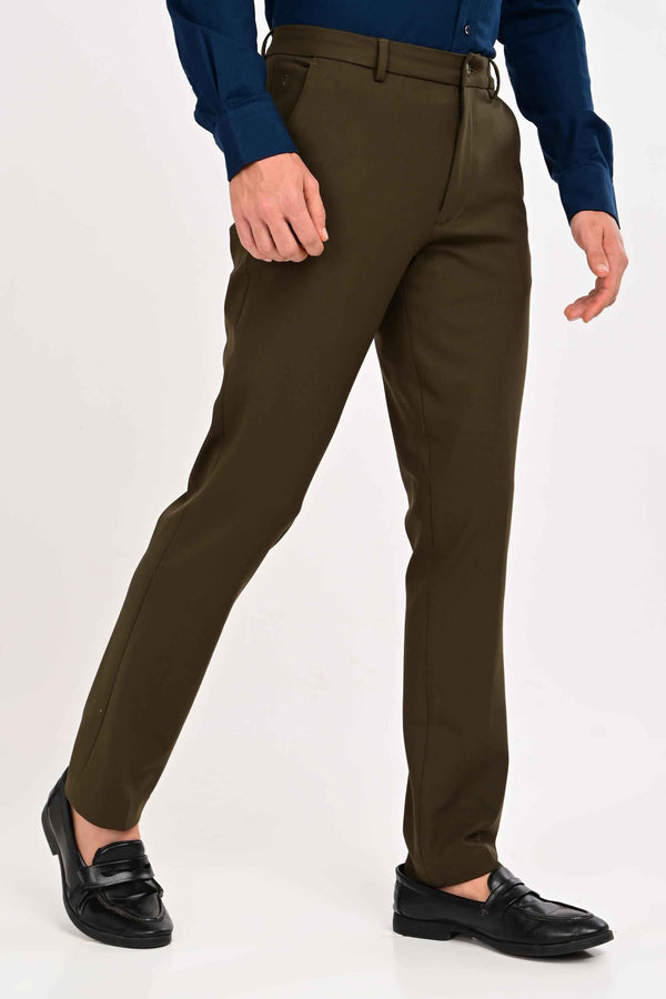 Regent Tailored Trousers — Deep Olive (image 3)