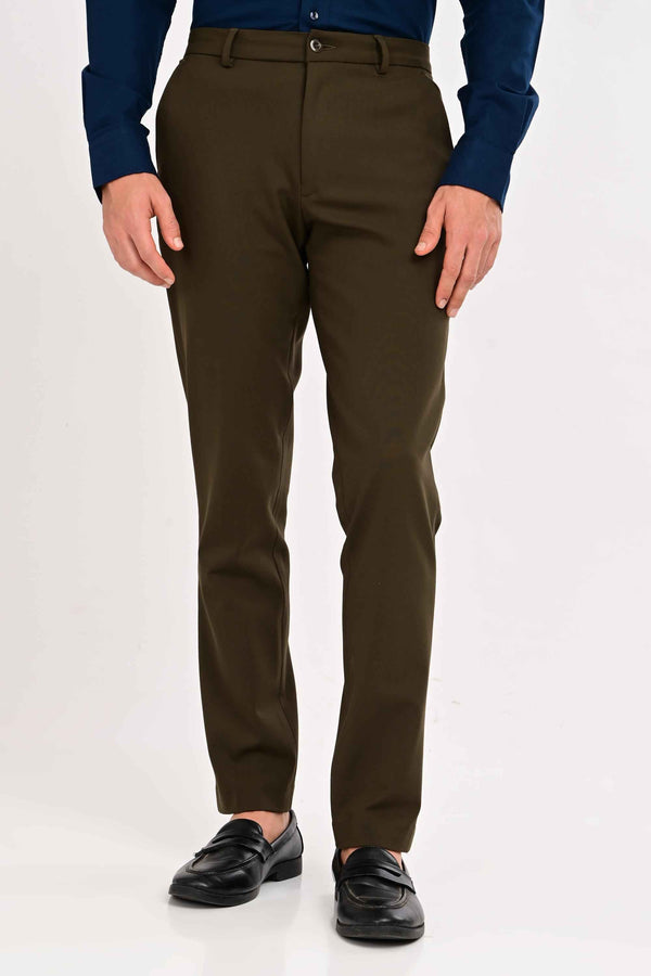 Regent Tailored Trousers — Deep Olive — alternate view