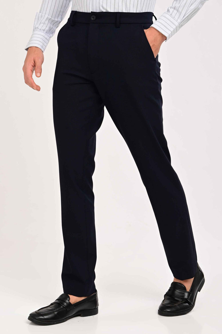 Regent Slim Fit Trousers— Midnight Navy