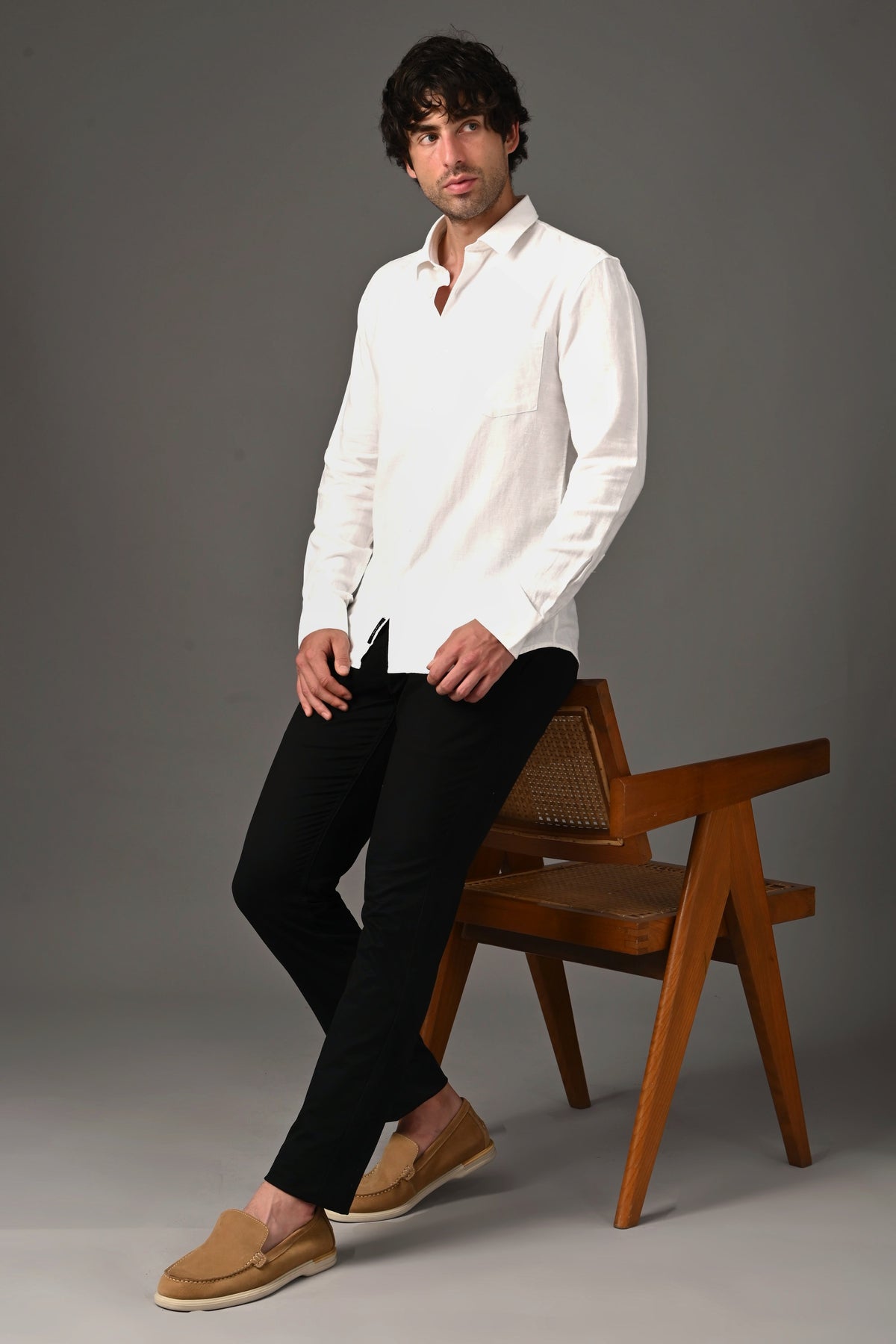 IVYN Signature Series Pure Linen White Shirt