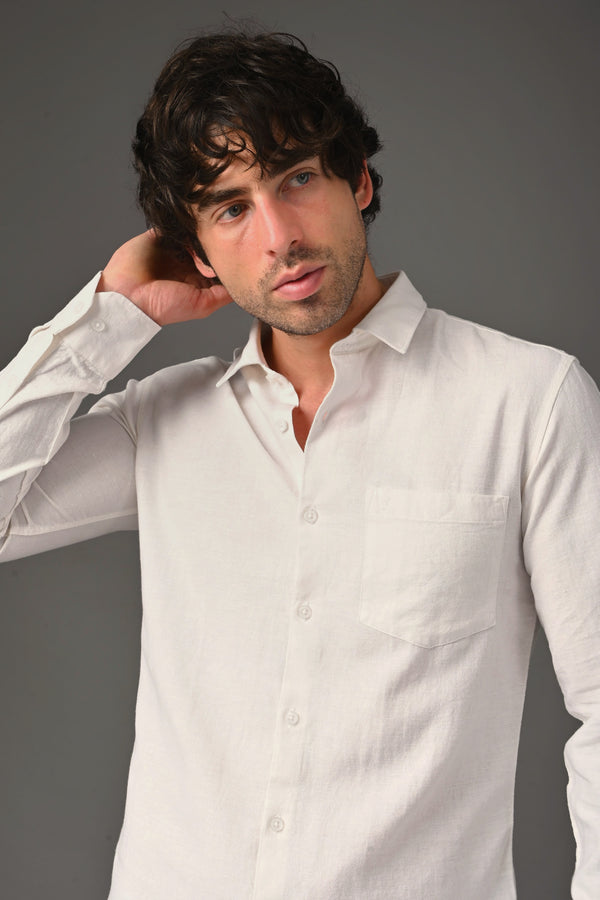 IVYN Signature Series Pure Linen White Shirt (image 3)