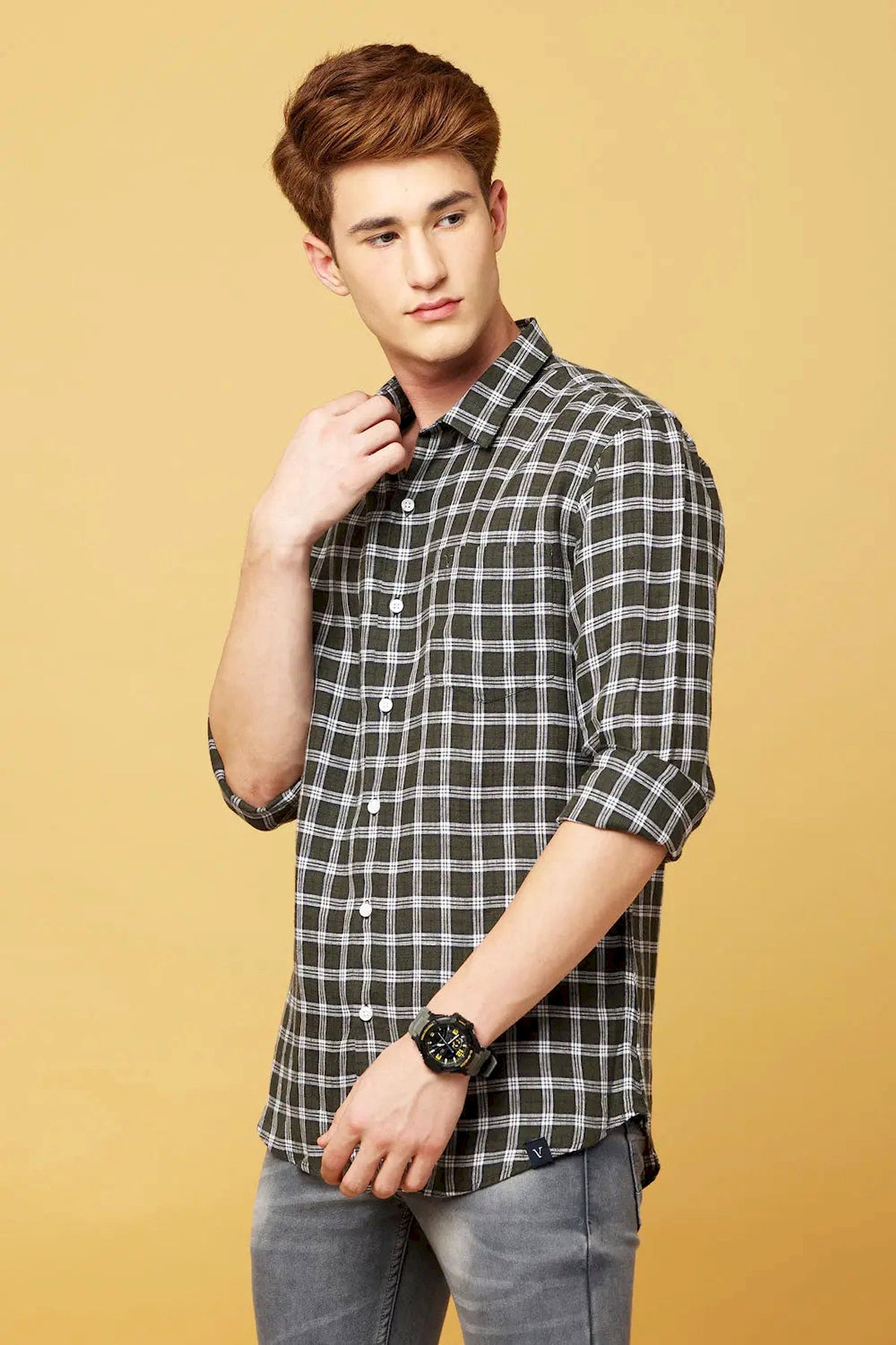 Olive Green Cotton Shirt for Stylish Comfort and Versatile Fashion