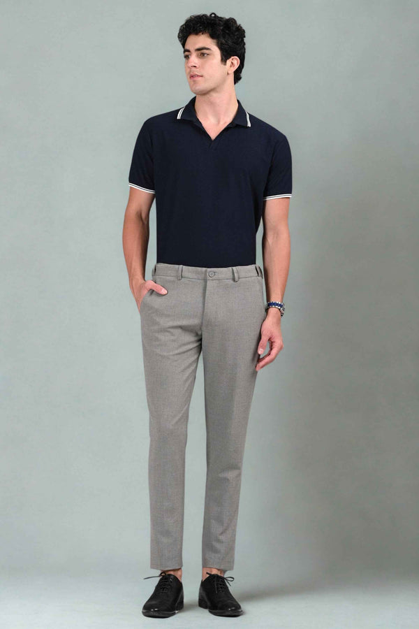 Omniwear Automatic Series – Ankle Fit 4-Way Stretch Trousers - Grey Mélange