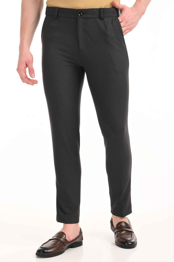 Omniwear Automatic Series – Ankle Fit 4-Way Stretch Trousers - Charcoal Black alternate view
