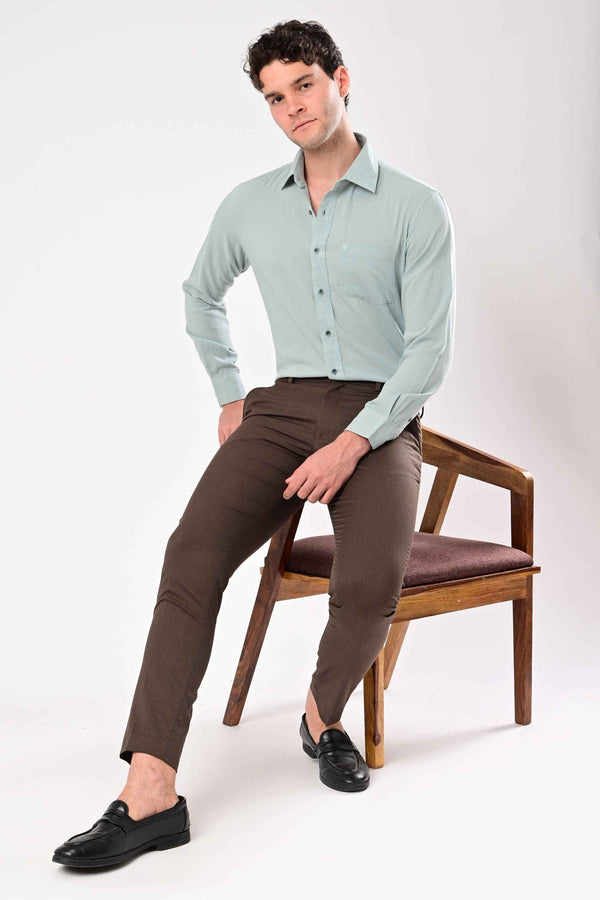 Upgraded Dobby Trouser - Espresso Brown (image 1)
