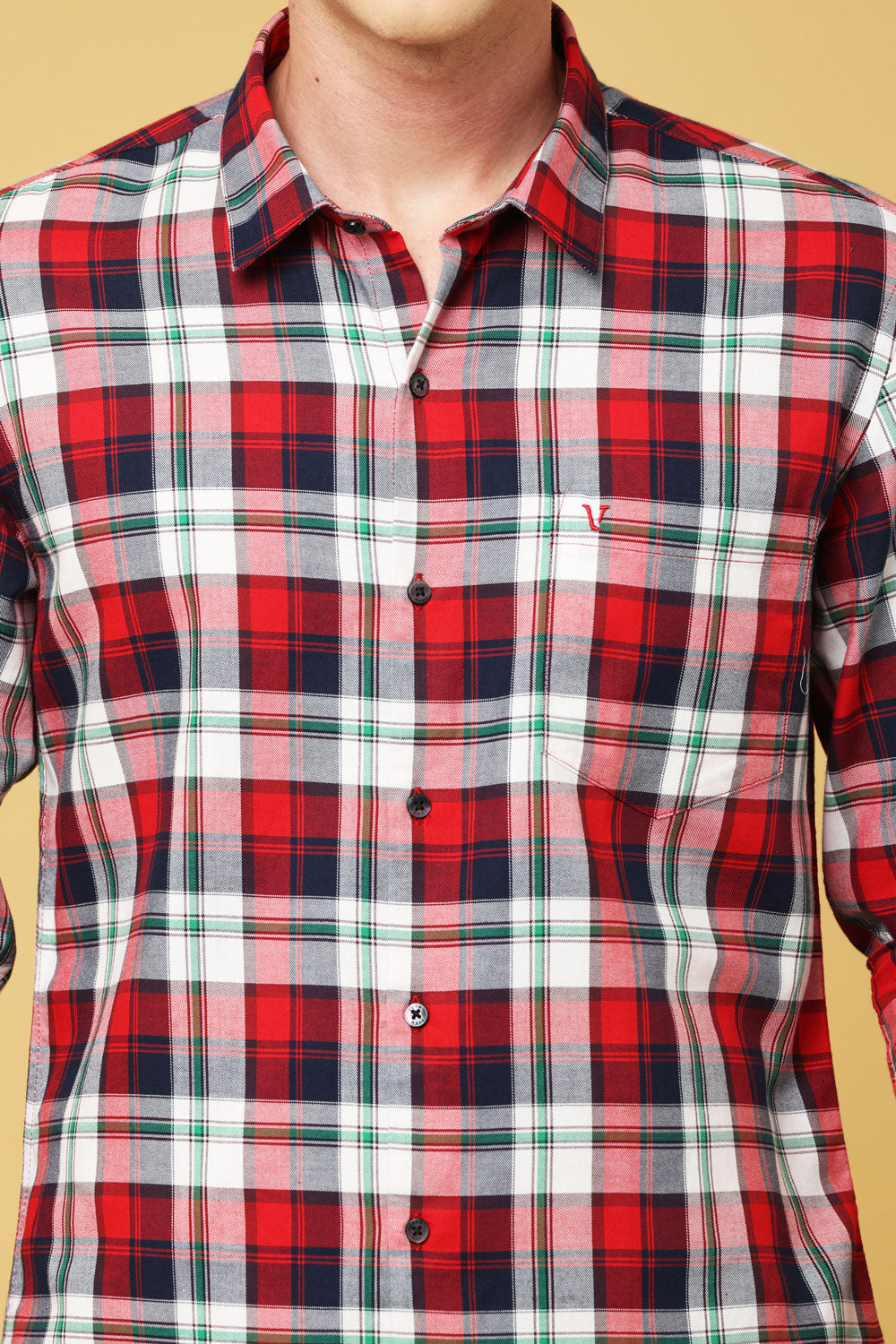 Red White Check Shirt - IVYN - My Store