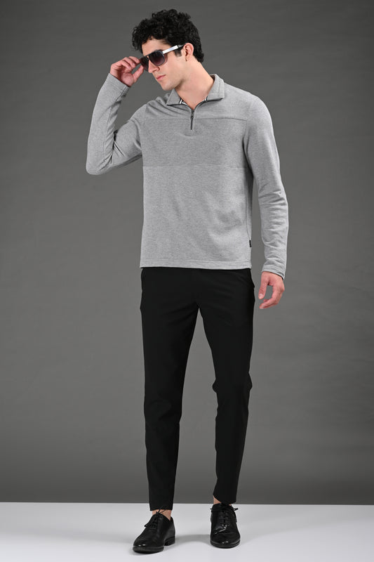 Omniwear Automatic Series – Jet Black Ankle Fit 4-Way Stretch Trousers