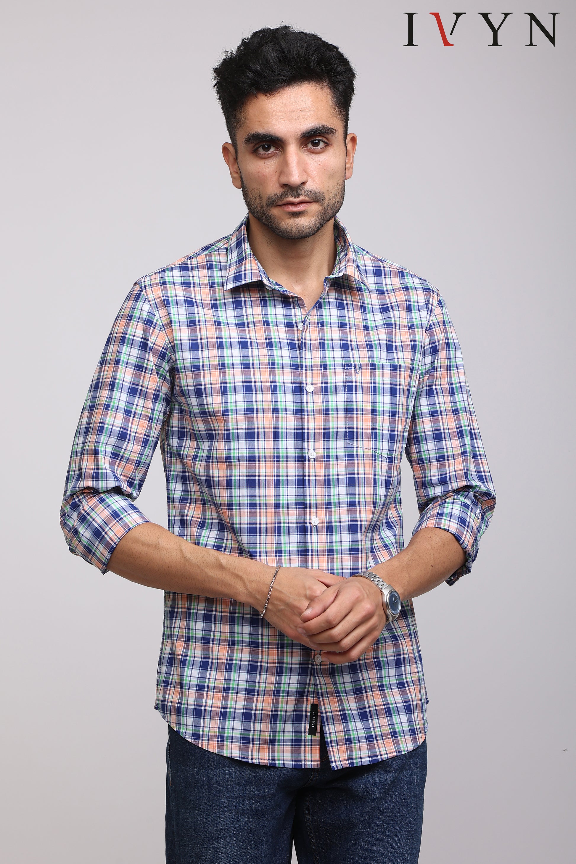 Ivyn Classic Plaid Casual Check Shirt for Men's - IVYN