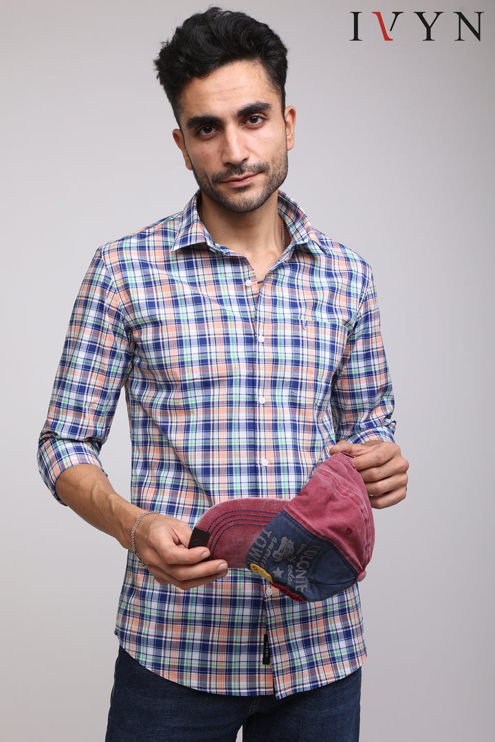 Ivyn Classic Plaid Casual Check Shirt for Men's - IVYN