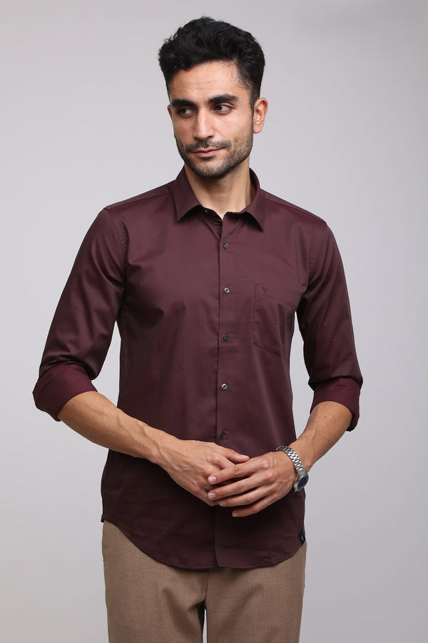 Premium Maroon Solid Shirt
