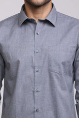 Classic Charcole Mélange Grey Casual shirt - IVYN