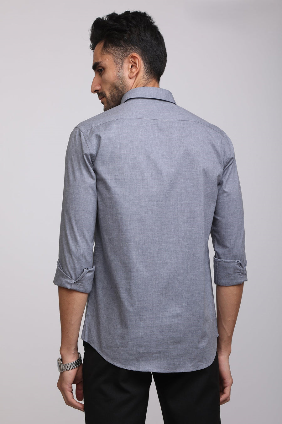 Classic Charcole Mélange Grey Casual shirt - IVYN