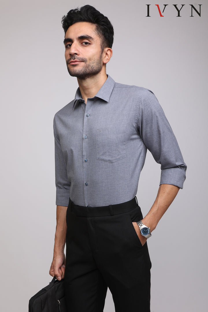 Ivyn Classic Charcole Grey Business Casual shirt - IVYN