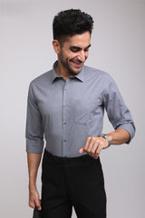 Classic Charcole Mélange Grey Casual shirt - IVYN